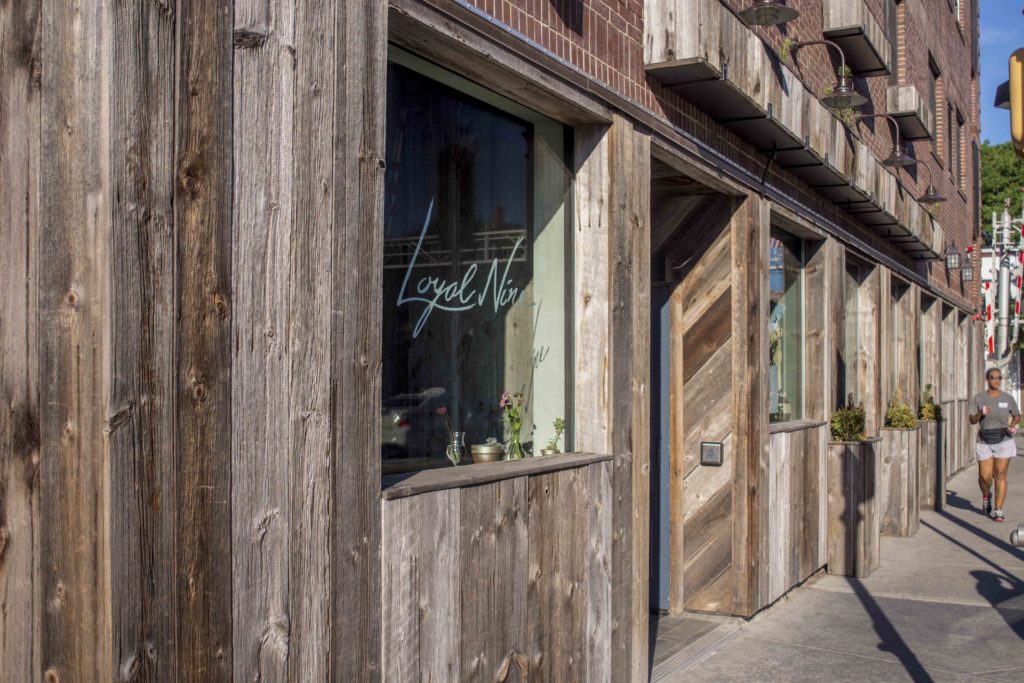 Salvaged Barn Siding on Commercial Building Exterior, Cambridge, MA Salvaged Barn Siding on Commercial Building Exterior, Cambridge, MA