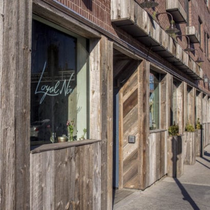 Salvaged Barn Siding on Commercial Building Exterior, Cambridge, MA