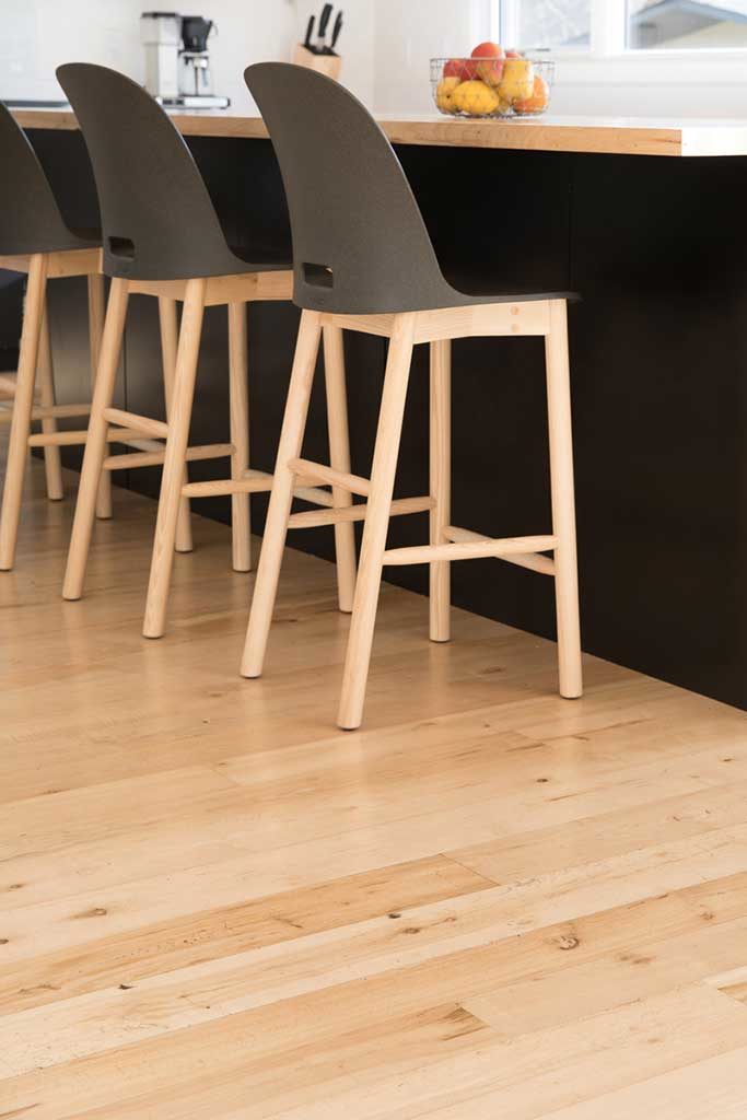 Reclaimed Maple Flooring In Private Home - Finish is Vermont Naturals Water Based Polyurethane