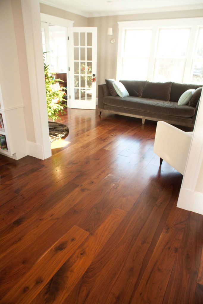 Reclaimed Walnut Flooring ~ Cambridge, Massachusetts Private Residence