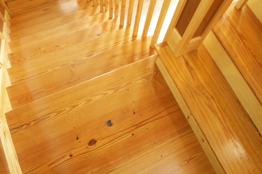 Select #2 Flatsawn Reclaimed Heart Pine Stairtreads Select #2 Flatsawn Reclaimed Heart Pine Stairtreads