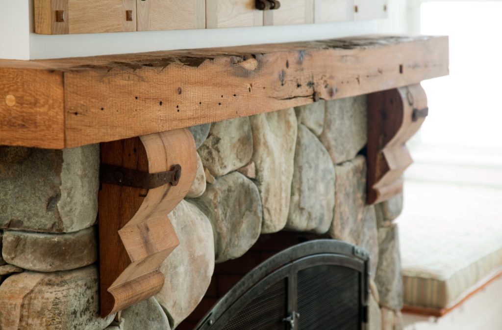 Custom-Milled Reclaimed Oak Mantel