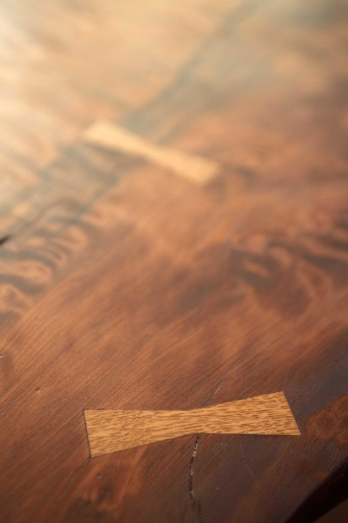 Salvaged Redwood Slab Table ~ Cambridge, Massachusetts Private Residence