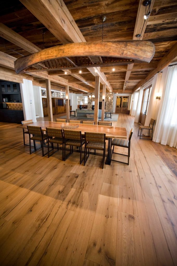 Reclaimed Wide Plank White Oak Flooring ~ Maine Private Residence