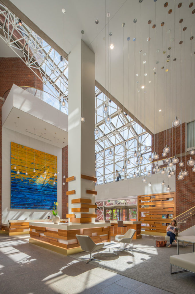 Heart Pine Millwork In Commercial Lobby Space, Cambridge, MA Heart Pine Millwork In Commercial Lobby Space, Cambridge, MA