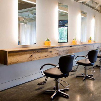 Reclaimed White Oak Drawer Paneling ~ Zona Salon, Norwell, Massachusetts Reclaimed White Oak Drawer Paneling ~ Zona Salon, Norwell, Massachusetts