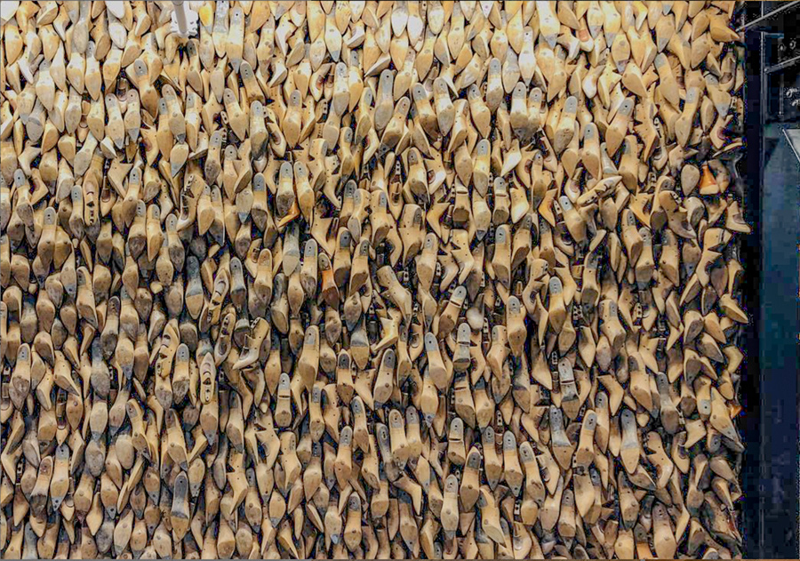 Corporate-Wall-Installation-1300-Shoe-Lasts Corporate Wall Installation 1300 Shoe Lasts