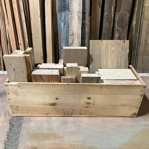 Reclaimed Wood Box of Blocks