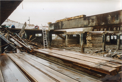 Salvaged Lumber from Battery Wharf, Boston, MA