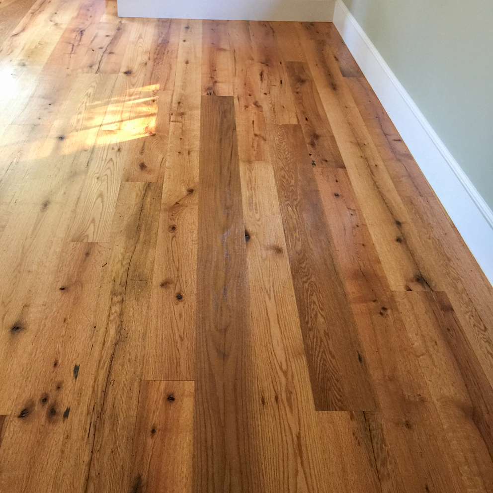 Reclaimed Red Oak Flooring in Private Home Reclaimed Red Oak Flooring in Private Home