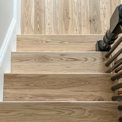 Emerald Ash Stair Treads in Private Home