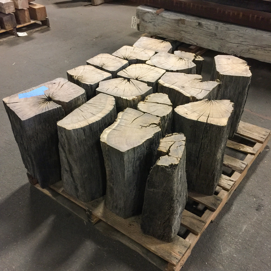 Reclaimed Live Oak Pedestal Bases