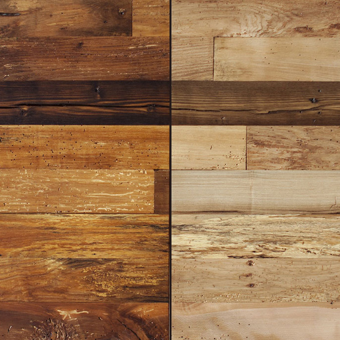 Bright-Milled Reclaimed Mixed Hardwoods Paneling