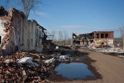 Crocker Manufacturing Company Mill Demolition in Holyoke, Massachusetts