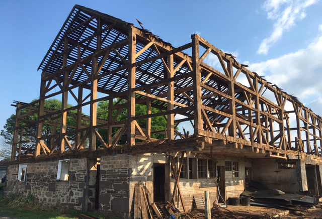 Barn Deconstructed For Salvaged Lumber Showing History of reclaimed Wood