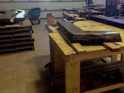 Filling And Finishing Reclaimed Live Oak For Bartop