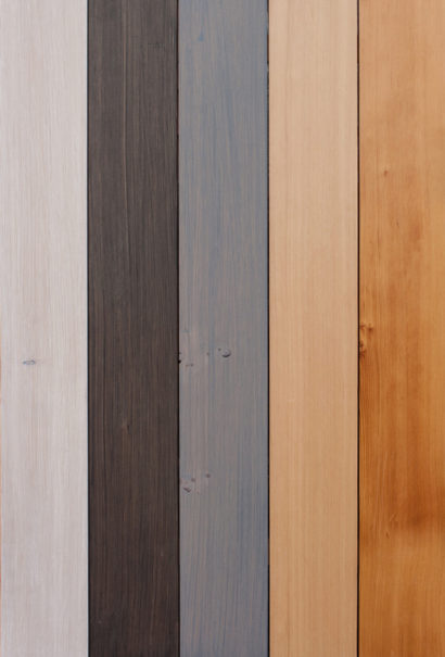 Stains, Polyurethane & Tung Oil on Reclaimed Fir