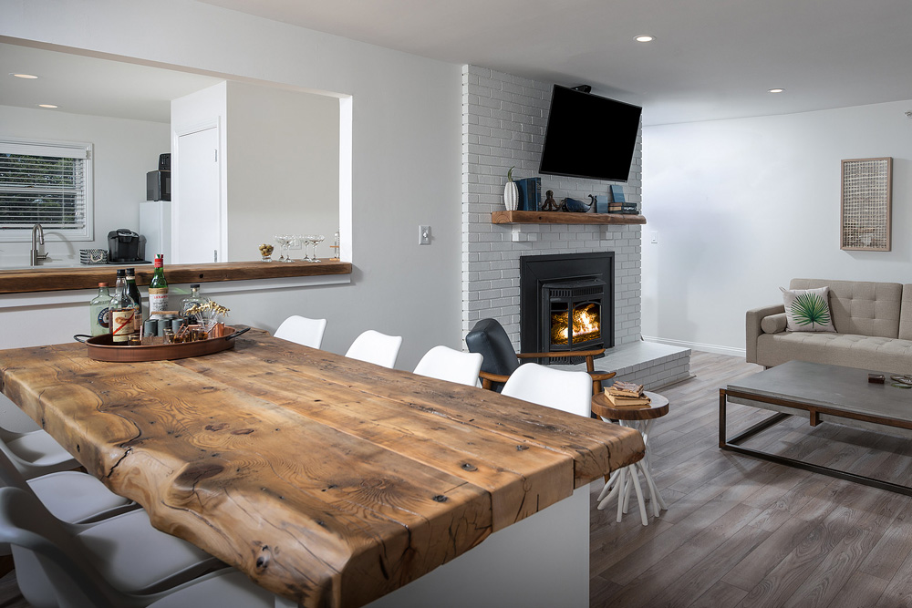 Coastal Maine Hotel With Reclaimed Hemlock Counters, Island Tops, Shelving and Mantles Coastal Maine Hotel With Reclaimed Hemlock Counters, Island Tops, Shelving and Mantles