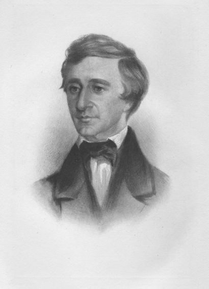 Henry David Thoreau in 1854 by Samuel Worcester Rowse