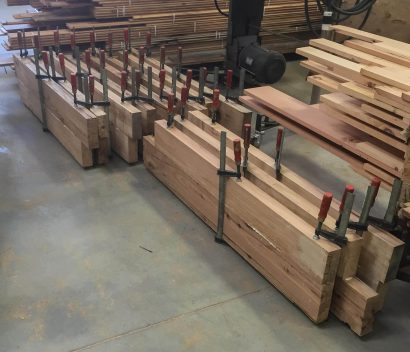 Reclaimed HIckory Treads Glued-Up