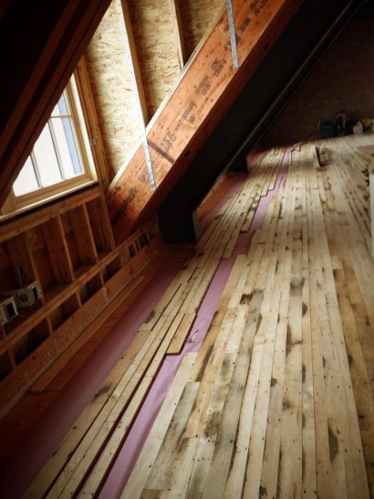 Installing Reclaimed Factory Maple Flooring