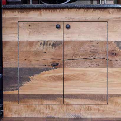 Reclaimed Mixed Hardwoods Paneling Pizza Parlor Reclaimed Mixed Hardwoods Paneling Pizza Parlor