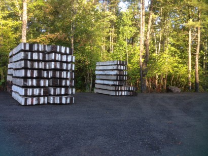 Reclaimed Heart Pine Beams from Melrose, MA