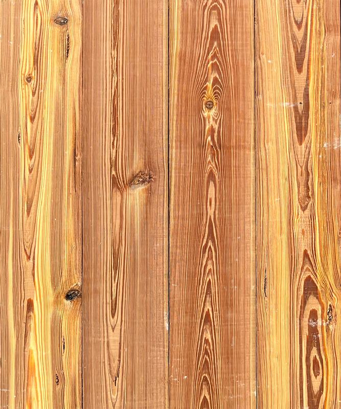 Back Side of Original Heart Pine Paneling. Front Side is Beaded and Painted. Back Side of Original Heart Pine Paneling. Front Side is Beaded and Painted.