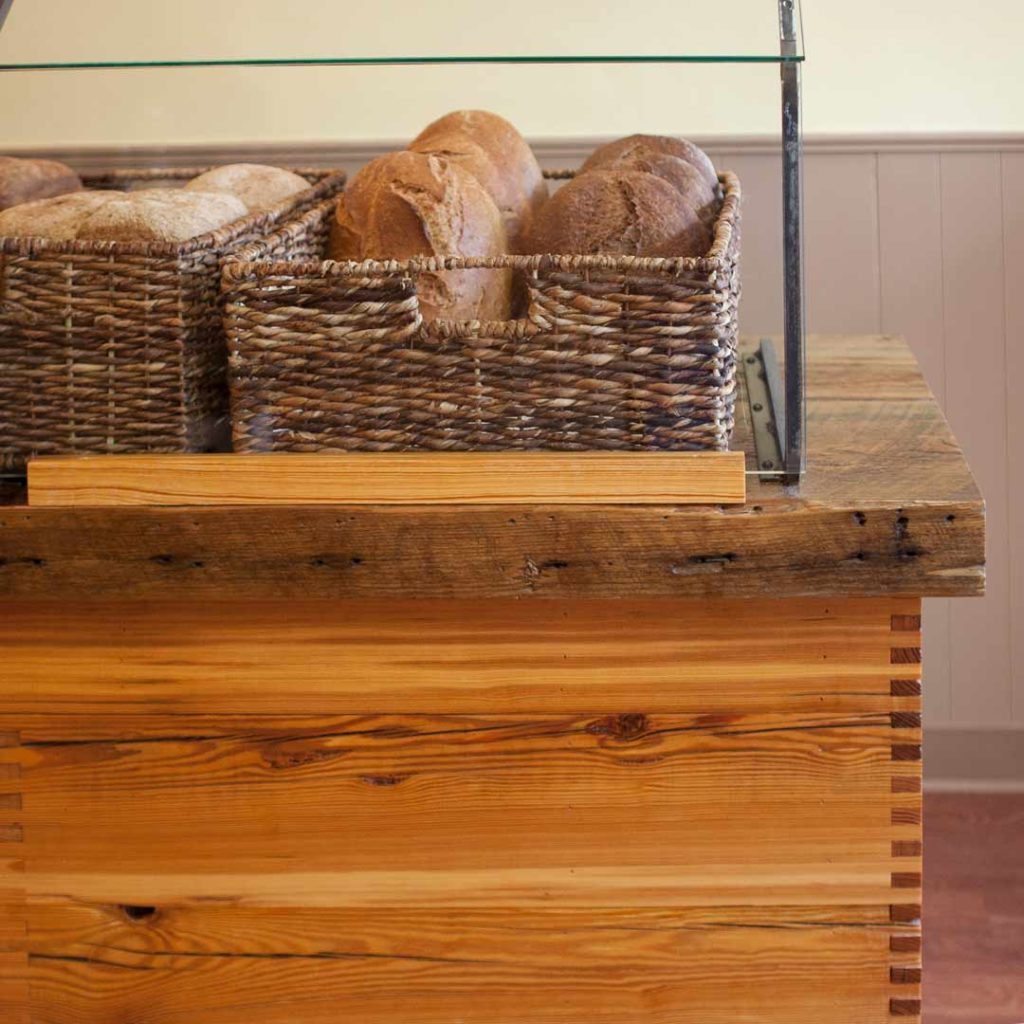 reclaimed-heart-pine-paneling-bakery Bakery Heart Pine Paneling