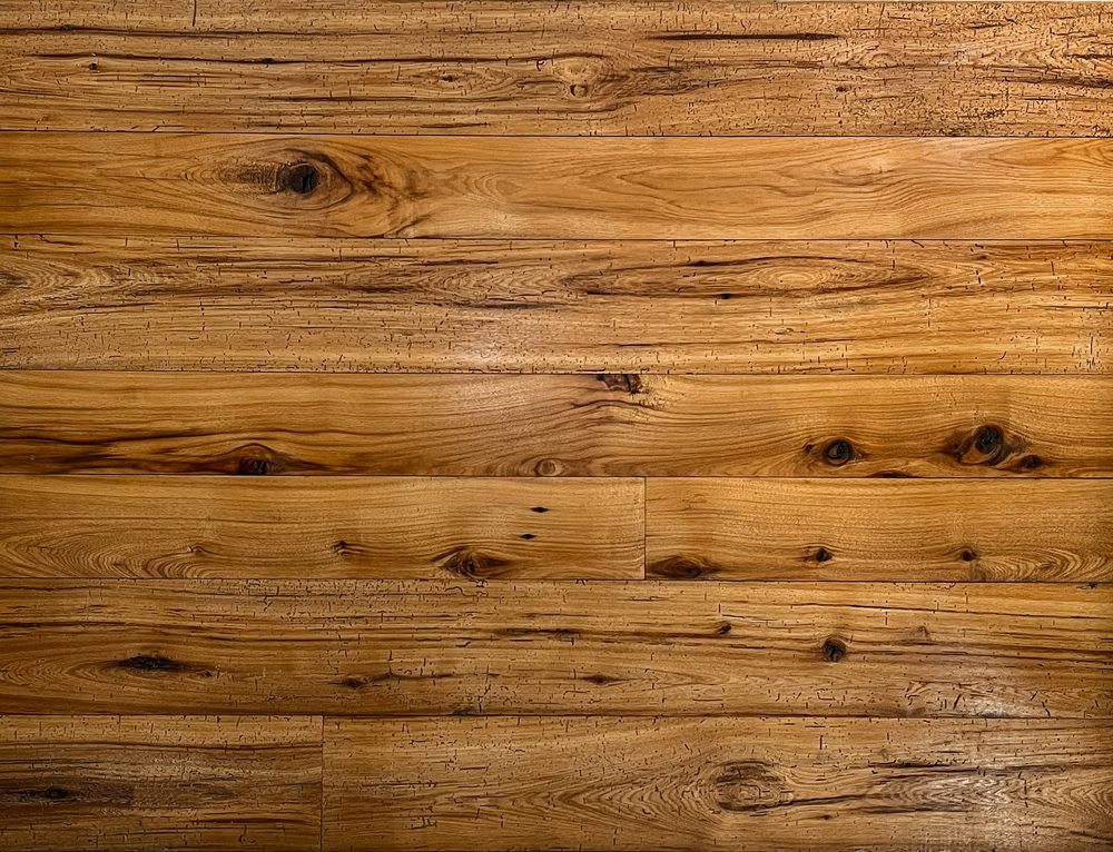 Reclaimed Hickory Flooring with Tung Oil Finish Reclaimed Hickory Flooring with Tung Oil Finish