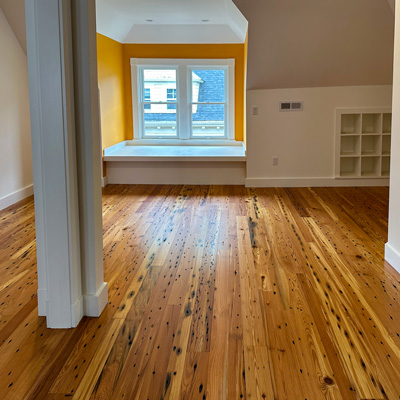 Naily Grade Reclaimed Heart Pine Flooring