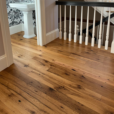 Reclaimed White Oak Flooring - Bona Oil Poly Finish