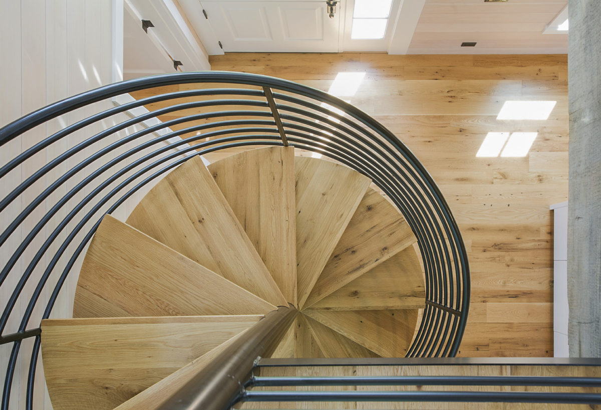 Reclaimed Oak Treads and Flooring in Cape Residence Reclaimed Oak Treads and Flooring in Cape Residence