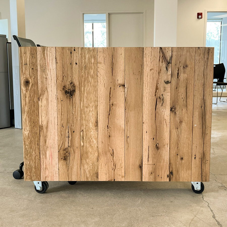 Reclaimed Rustic Oak Waterfall Desk Reclaimed Rustic Oak Waterfall Desk