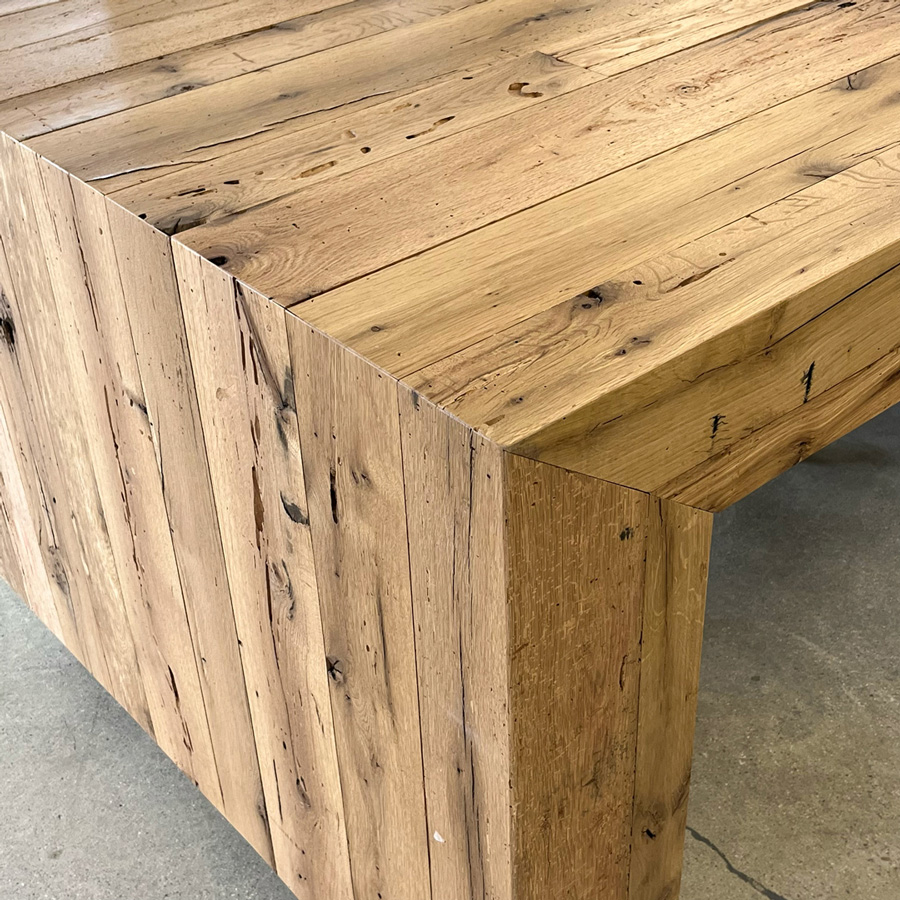 Reclaimed Rustic Oak Waterfall Desk Reclaimed Rustic Oak Waterfall Desk