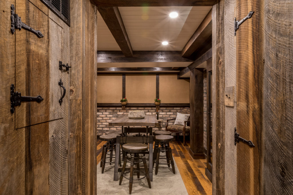 Reclaimed Skip-Planed Oak Paneling and Flooring