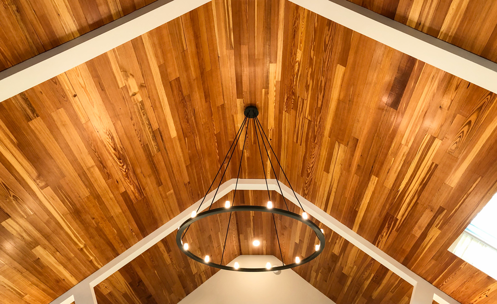 Reclaimed Heart Pine Ceiling Paneling Reclaimed Heart Pine Ceiling Paneling