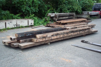 Reclaimed Wood Joists from 1 Hanson Street in Boston Massachusetts