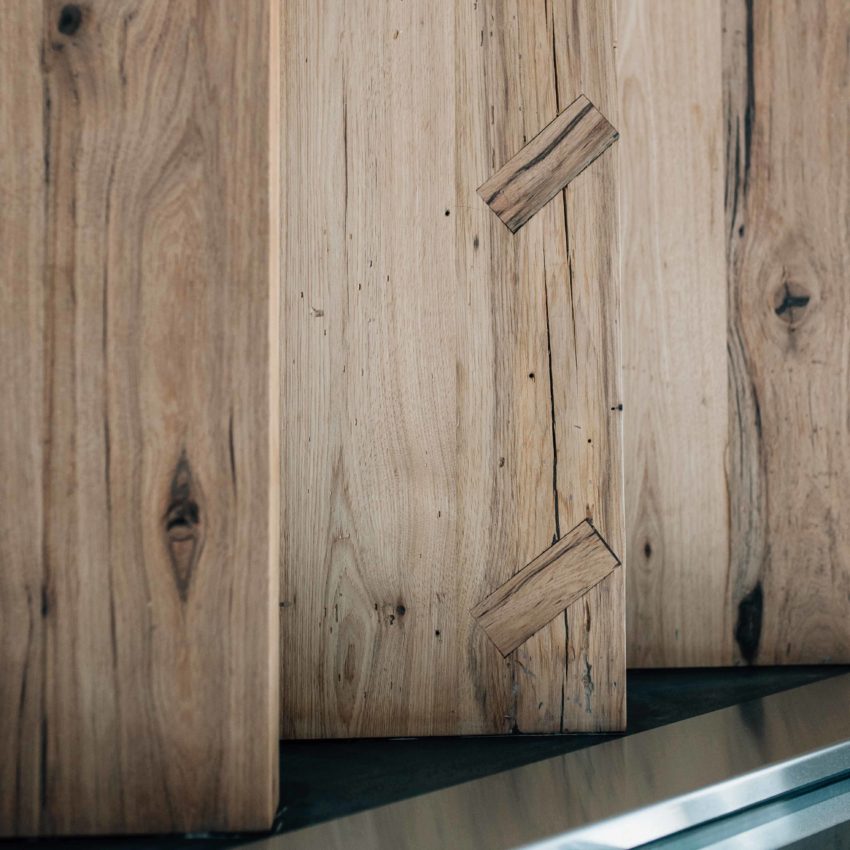 Reclaimed Hickory Treads Installed In Steel Staircase by NS Builders in Boston Reclaimed Hickory Treads Installed In Steel Staircase by NS Builders in Boston