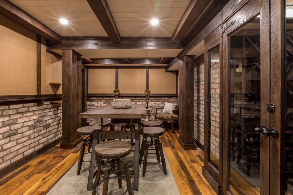 Reclaimed Wood Millwork and Skip-Planed Oak Flooring