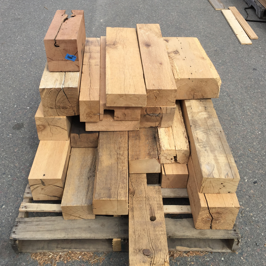 Short Surfaced Reclaimed Wood Beams