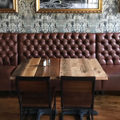 Reclaimed Wood Tables In Quincy, MA Restaurant