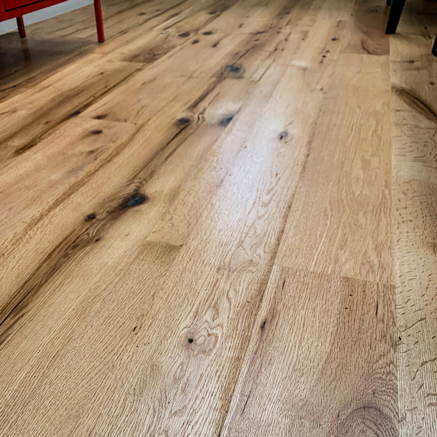 Reclaimed Red Oak Flooring in Private Home Reclaimed Red Oak Flooring in Private Home