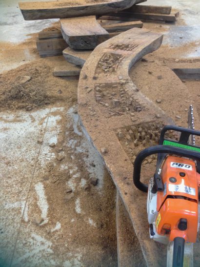 Reducing Weight In Live Oak Beams For Bartop