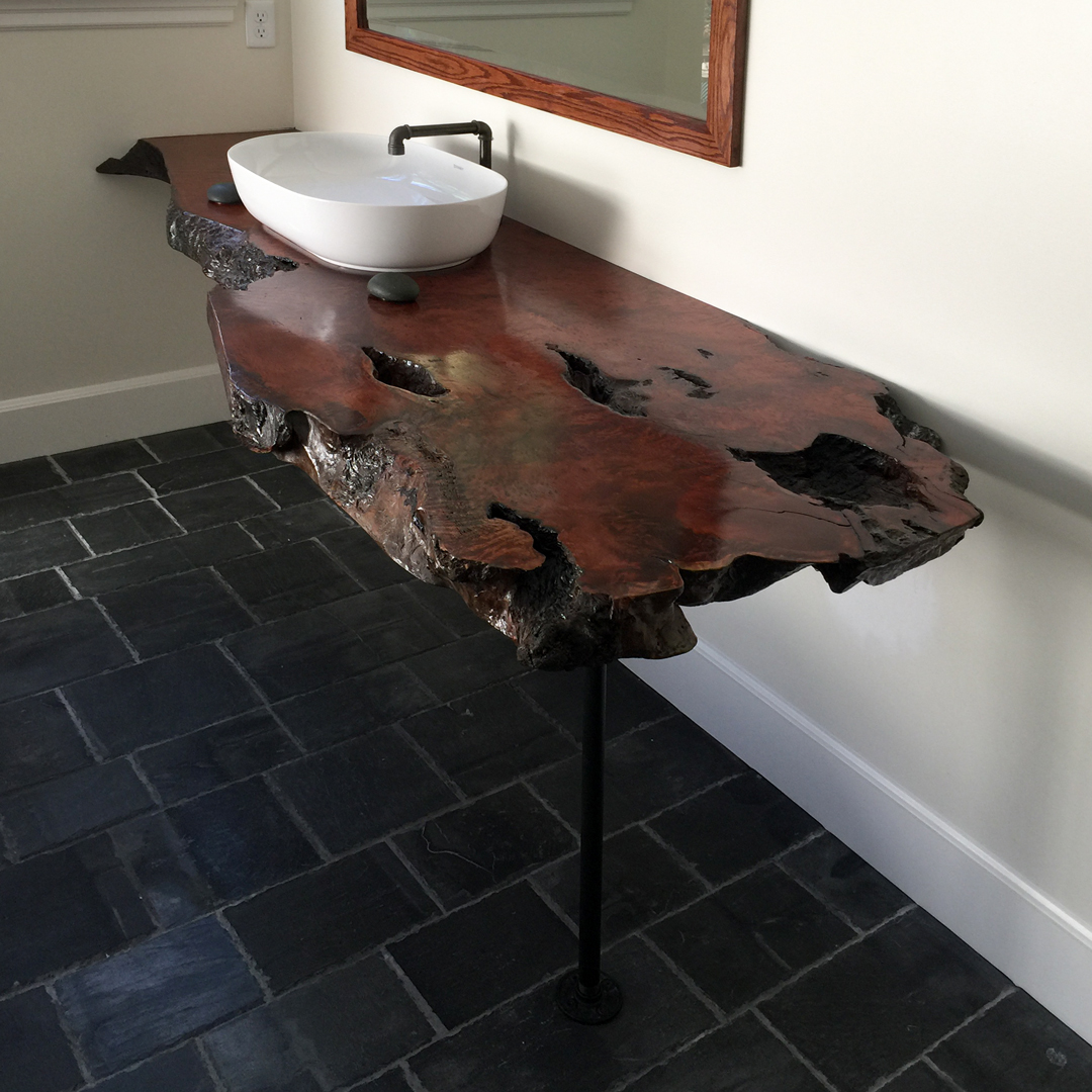 Salvaged Redwood Vanity Top