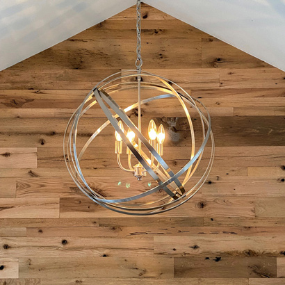 Reclaimed Rustic Oak Paneling in South Shore Home