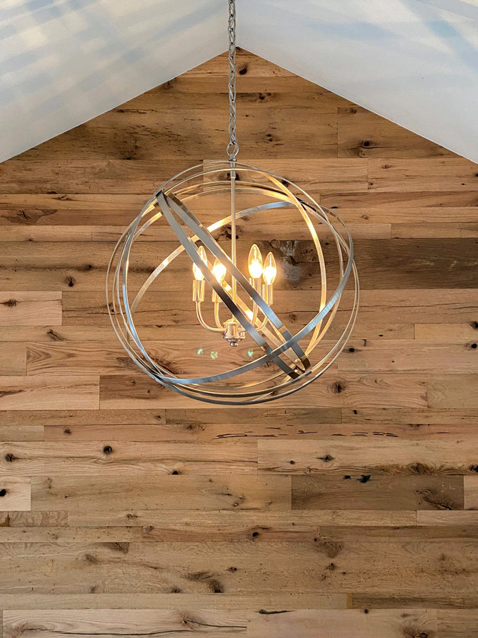 Reclaimed Rustic Oak Paneling in South Shore Home Reclaimed Rustic Oak Paneling in South Shore Home