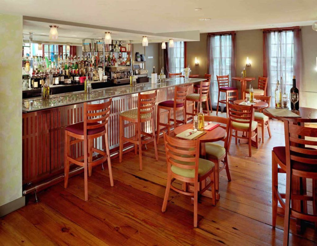 Salvaged Heart Pine Flooring ~ Red House Restaurant, Harvard Square, Cambridge, Massachusetts