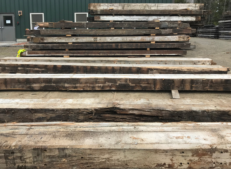 Salvaged Beams From Robertson Paper Co. in Bellows Falls, Vermont