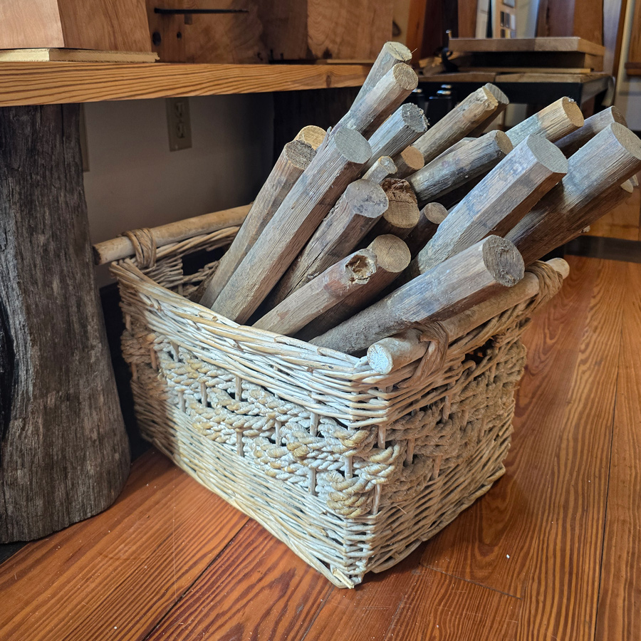 Vintage Hand-Carved Wooden Ladder Rungs Vintage Hand-Carved Wooden Ladder Rungs